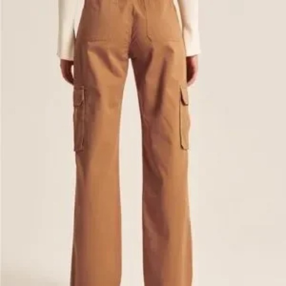 Abercrombie And Fitch Relaxed Fit High Waisted Cargo Pants 100% Cotton Sz 26/2 - Picture 4 of 13